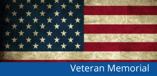 american flag with text veteran memorial